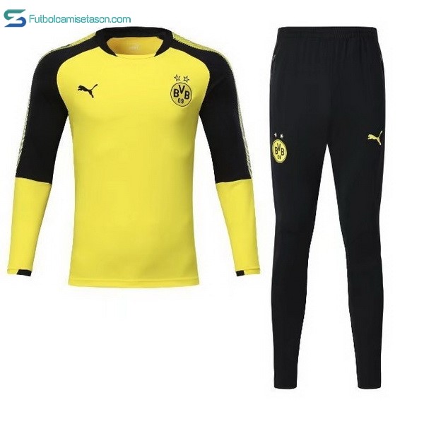 Chandal Borussia Dortmund Niños 2017/18 Negro Amarillo Claro